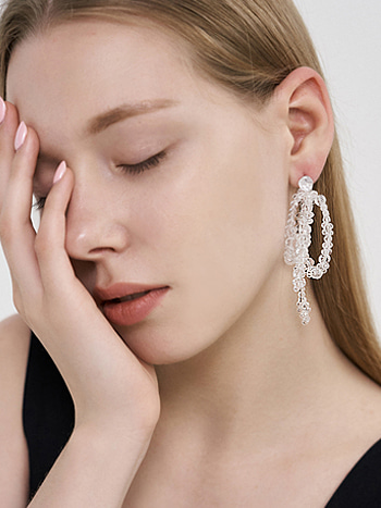 White crystal Ivy Earring[DL18SSER36SVF]